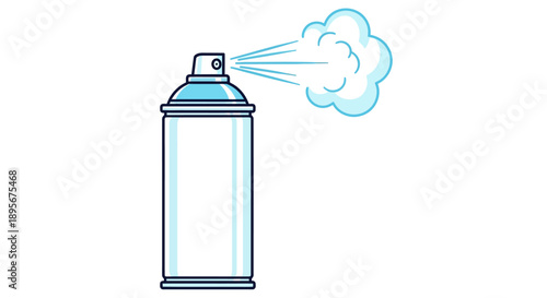 Spray can with paint, vector illustration