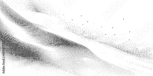 Abstract black and white background featuring soft silk fabric texture with macro details of wavy satin material and a shiny white cloth pattern

