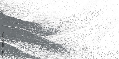 Black and white snow texture creates a frozen winter pattern on an old grunge paper surface with grey frost and light ice details for a cold nature backdrop