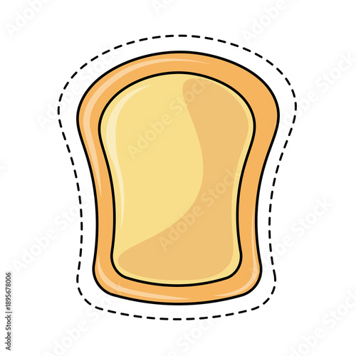 Variations of a single slice of white bread ranging from a smooth whole shape to a rougher textured edge.
