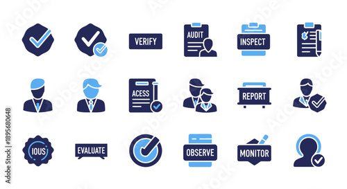 Quality Control Icons for Business Processes.