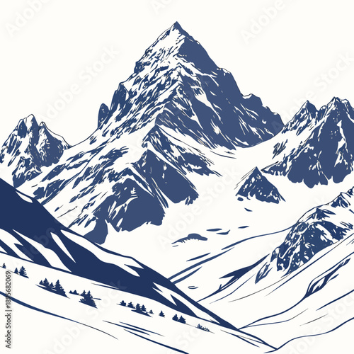 Majestic mountain range