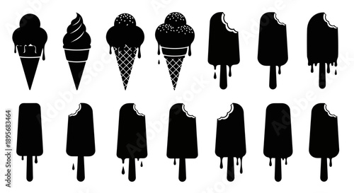 Ice Cream Silhouette Collection