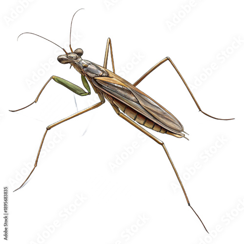 An insect glides effortlessly on water with long legs extended, capturing a serene moment in nature.