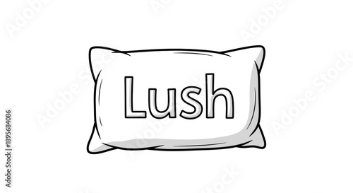Lush Pillow Illustration for Comfort and Relaxation