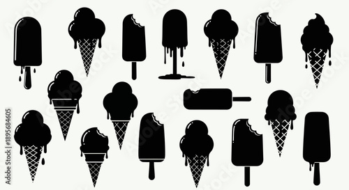 Ice Cream Silhouettes Collection