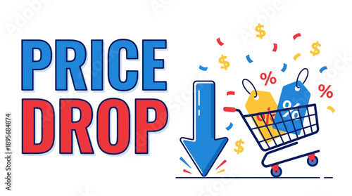 Shopping Cart Sale Event, Online Store, Graphic