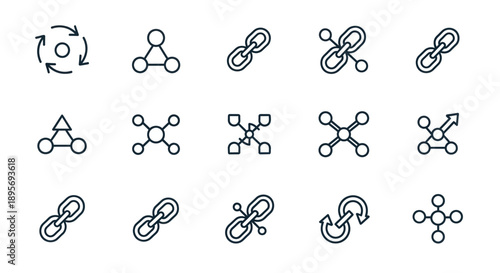 Collection of Network and Connection Icons.