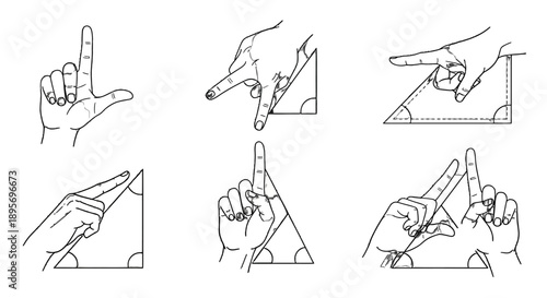 Various Hand Gestures and Pencil Techniques Illustrated.