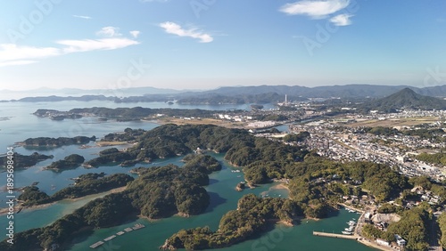 Fotografía Saikai National Park, Sasebo City, Nagasaki Prefecture, Japan: Aerial Drone View