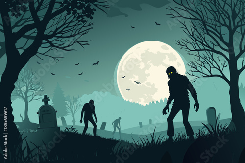Depicting Stylized Zombie With Glowing Eye Elegant Creative Visual