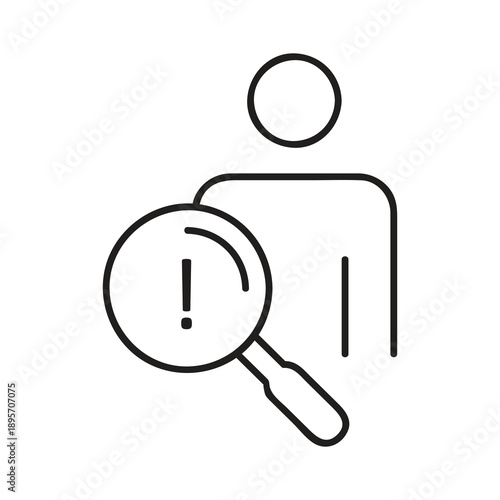 Confused Job Candidate Icon ? Recruitment and Hiring Concept..eps