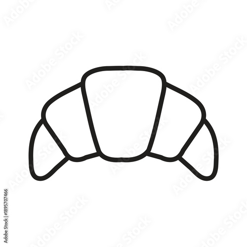 Croissant Outline Icon, Breakfast Croissant Line Icon..eps