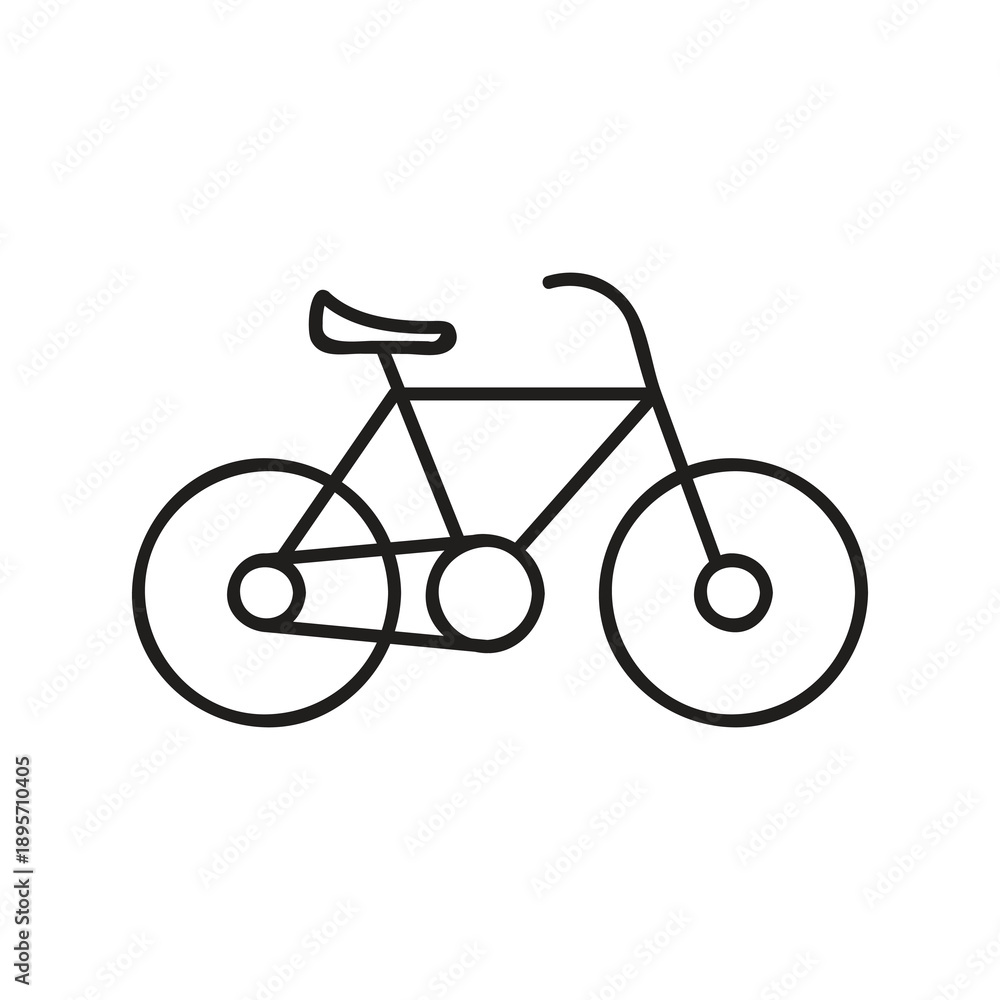 Fototapeta premium Two-Wheel Bicycle Icon ? Commuting and Outdoor Activity Illustration..eps