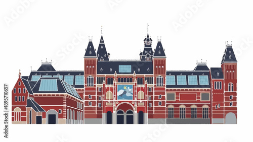 Grand red brick railway station with tall towers and Gothic revival arches, a historic city landmark.