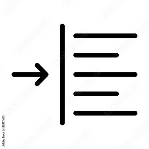 left indent glyph icon