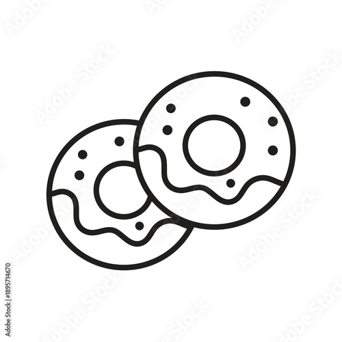 Sweet Dessert Donut Vector, Donut Icon , Vector Illustration..eps