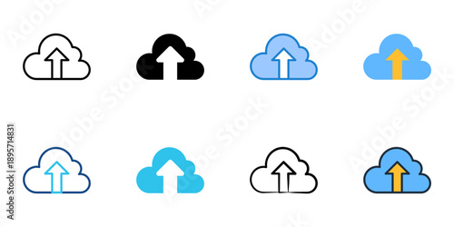Upload icons set multiple style collection. Editable stroke 
