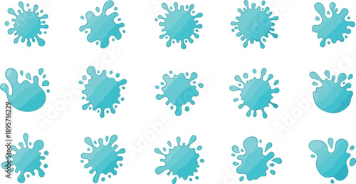 Microorganisms illustrated in a grid pattern on a clean white background from a direct viewpoint