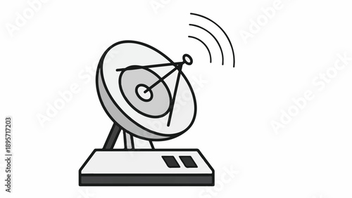 Satellite Dish and Antenna Broadcasting Technology Symbolizing Modern Communication.