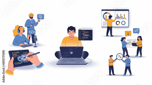 Team collaboration and remote data presentation with analytics dashboard.