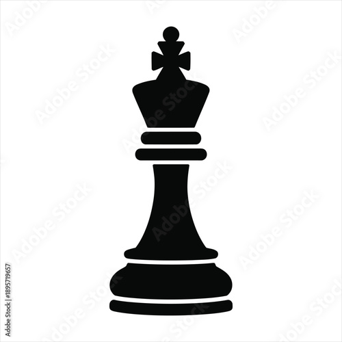 Chess king piece with reflection for business master and strategic thinking