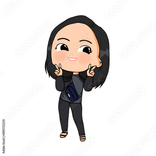 Girl posing while smiling