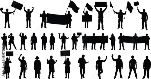 Large Diverse Collection of Children Silhouettes Playing Jumping and Dancing Isolated on White Background for School Education Childhood Youth and Creative Graphic Design Projects