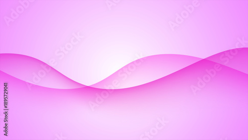 淡いピンクグラデーションに重なる流線的ウェーブ背景 柔らかく上品な抽象デザイン ベクター非透過素材/Soft Pink Gradient Background with Flowing Wave Lines Elegant Abstract Design Vector Illustration
