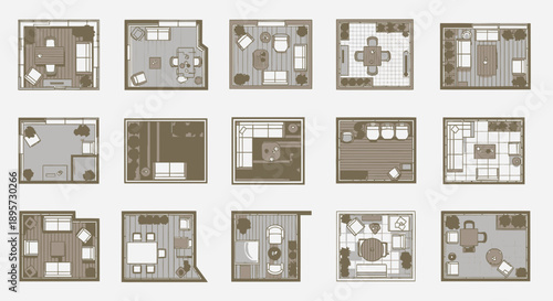 Top View Floor Plan Layouts - Modern Interior Design Ideas