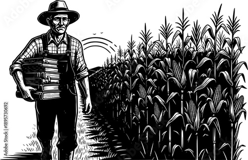 Deceptive agricultural practices showcased through minimalist br
