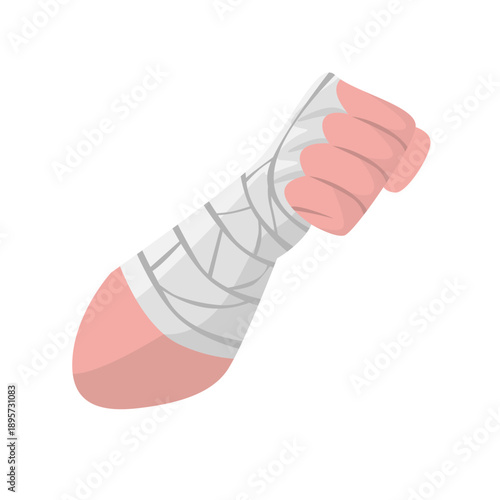 Hand wraps icon vector, muay thai boxing hand wraps vector illustration. Inner gloves bandages for mma, muay thai, kick boxing, muay boran
