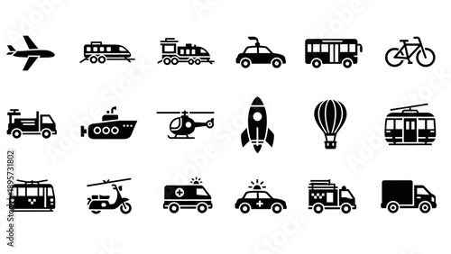 Various Modes of Transportation Illustrated.