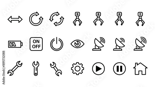 Technology icons set for design.