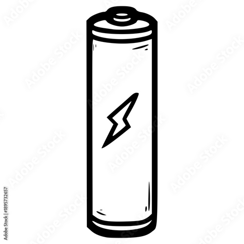 doodle battery illustration hand drawn outline vector