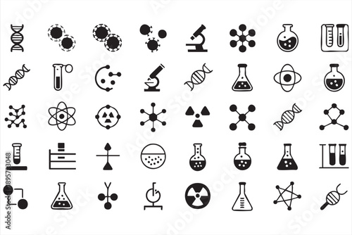 Minimal Science Icons for Laboratory Research and Technology Projects