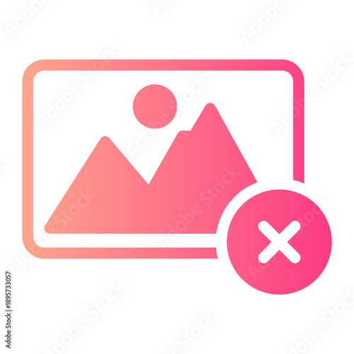 delete gradient icon