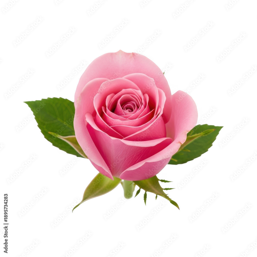 Naklejka premium Pink rose flower isolated on transparent background
