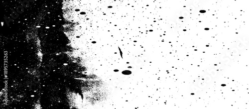 Chaotic Black and White Abstract Grunge Textures with Ink Explosions, Rough Noise, and Distressed Analog Effects.