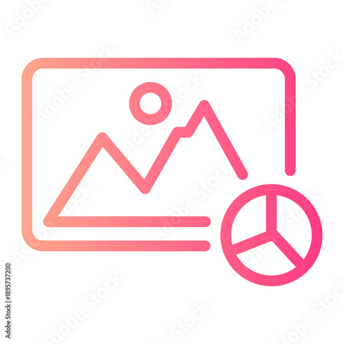 Free Download pie chart gradient icon - GFXLoad