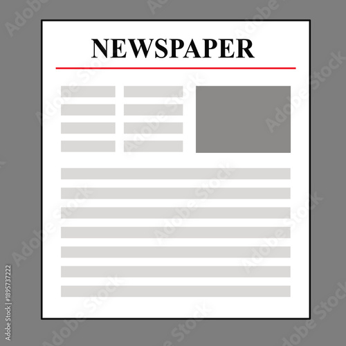 Vector illustration template for the layout of a daily business tabloid newspaper or magazine with text and images.