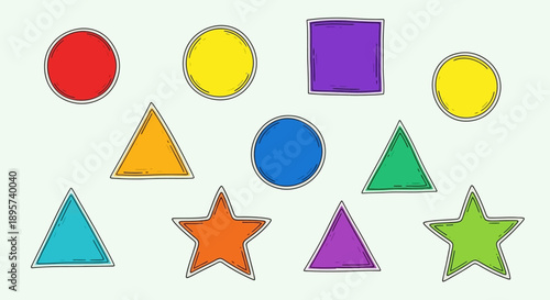 Colorful Geometric Shapes Collection