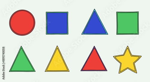 Colorful Geometric Shapes Set for Kids