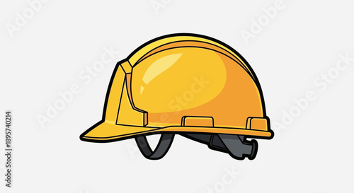 Yellow Hard Hat Safety Equipment Illustration