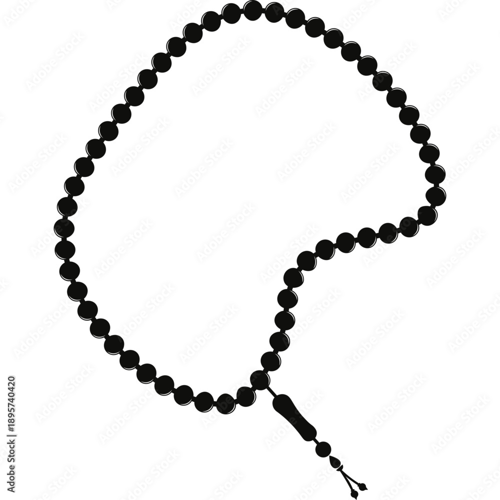 Naklejka premium Islamic Prayer Beads Icon