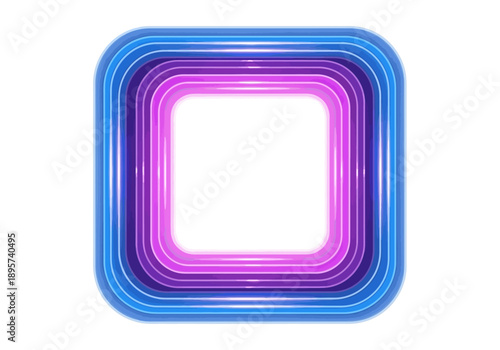 Abstract Square Frame with Gradient Layers and White Center
