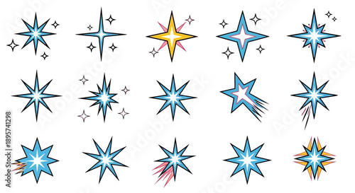 Sparkling Star Collection: Vector Icons