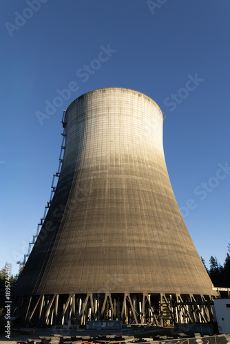 Photography Abandoned and defunct nuclear reactor cooling towers.