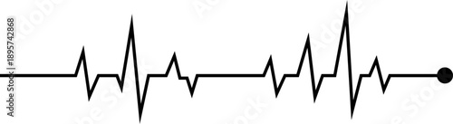 Heart Rhythm Icon Vector Illustration For Medical Healthcare Cardiology Design With Pulse Line Symbol In Modern Style Collection Group Monitoring Iconography.