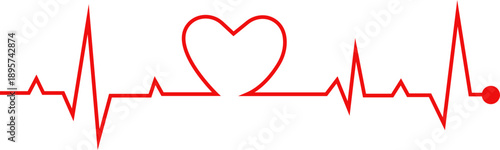 Heart Rhythm Icon Vector Illustration For Medical Healthcare Cardiology Design With Pulse Line Symbol In Modern Style Collection Group Monitoring Iconography.